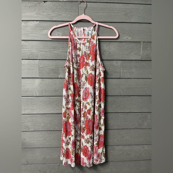 NWT Steve Madden Ada Swing Floral Shift Mini Dress in Vintage Floral Sz L Fall - Picture 3 of 12